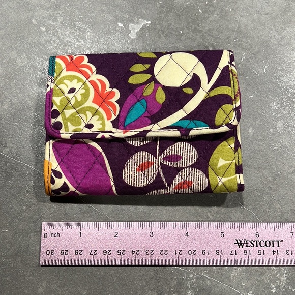 Vera Bradley Euro Wallet in Plum Crazy - Picture 3 of 8